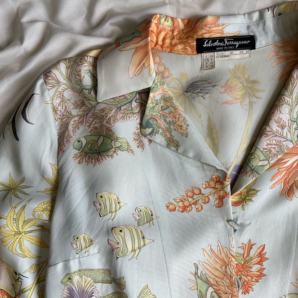 Vintage Salvatore Ferragamo Silk Blouse